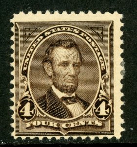 USA 1895 Lincoln 4¢ Dark Brown Scott # 269 Mint Q216