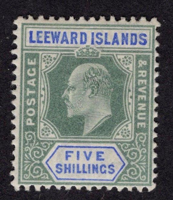 $Leeward Islands SC#28 M/XLH, CV $65.00