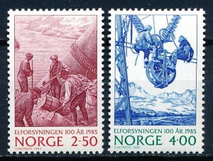 Norway #865-866  Set of 2 Some ink transfer on gum MNH