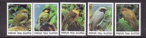 Papua New Guinea-Sc#715-19-unused NH set-1989-Small Birds-