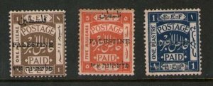 Palestine 1920 Sc 15a,19-20 MH