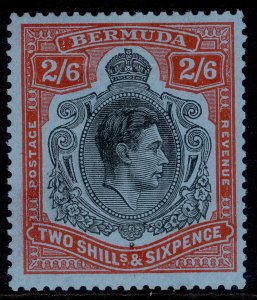 BERMUDA GVI SG117d, 2s 6d black & red/pale blue, M MINT. Cat £20.