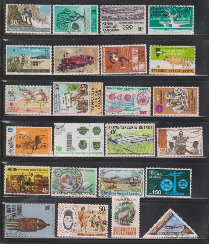 KENYA UGANDA & TANZANIA - Collection Of Used - Some With Hinge Thins - CV $44.00