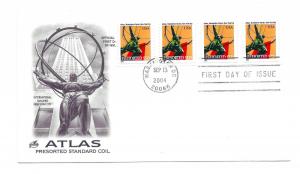 3770  Atlas Statue Coil, '2003' date, with gaps ArtCraft FDC