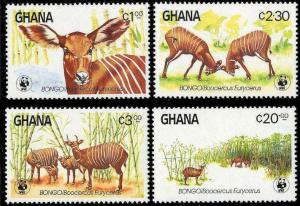 HERRICKSTAMP GHANA Sc.# 927-30 W.W.F.