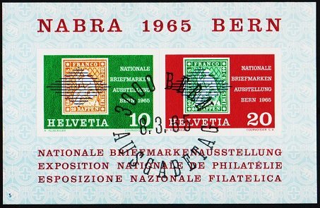 Switzerland. 1965 Miniature Sheet. S.G.MS718 Fine Used