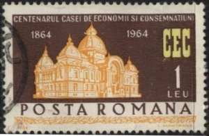 Romania 1689 (postally used) 1L Savings Bank centenary (1964)