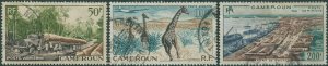 Cameroun 1953 SG260-262 Logs Giraffe Port (3) FU