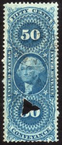 1862, US 50c, Revenue, Used, Sc R54c