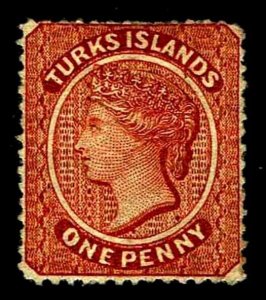 1881 Turks Islands #40 QV Watermark 1 - OGH - VF - CV$87.50 (ESP#3344)