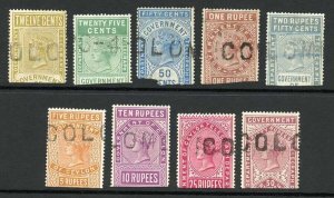 Ceylon Telegraphs SGT139/47 1894 De La Rue Set Cat 25.5