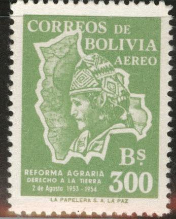 Bolivia Scott C181 MH* 1954 stamp CV$1.75
