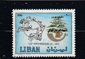 Lebanon  Scott#  561  Used  (2002 UPU)