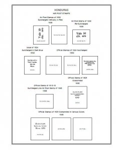 PRINTED HONDURAS [CLASS.] 1865-1940 STAMP ALBUM PAGES (48 pages)