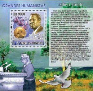 St Thomas - 2007 Albert Lutuli  Stamp Souvenir Sheet ST7402d2
