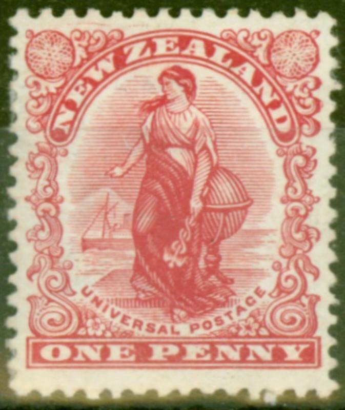 New Zealand 1908 1d Carmine SG386 Fine Mtd Mint