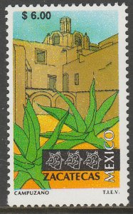 MEXICO 1977, $6.00 Tourism Zacatecas, colonial convent. Mint, Never Hinged F-VF.