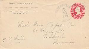 United States Minnesota Forest Lake 1909 4a-bar  Postal Stationery Envelope.