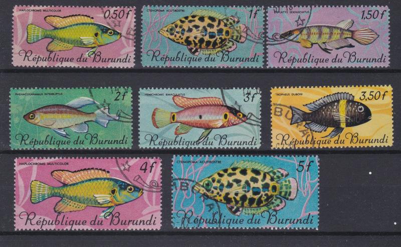 Burundi # 186-201, Fish, Used CTO, 1/2 Cat.