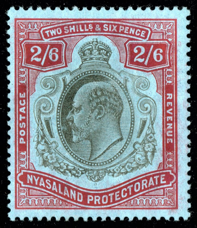 [mag832] NYASALAND 1908 SG#78 MLH Deep carmine-red shade cv:£75