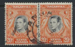 Kenya Uganda Tanganyika SG 139b pair  perf 13¼ x 13¾ Used