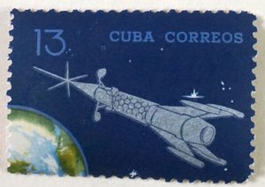 Cuba Sc# 881  SATELLITES & ROCKETS 13c    1964  MNH