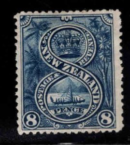 New Zealand Scott 79  MH* Maori Canoe stamp 1898 nice color and centering