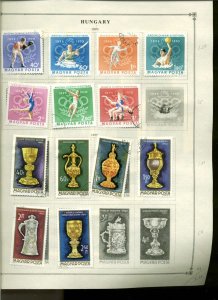 Collection, Hungary Part G Scott Album Page, 1970/1974, Cat $57, Mint & Used