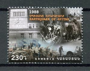 Armenia 2018 MNH Earthquake of Spitak 1988 1v Set Historical Events Stamps