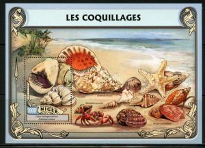 NIGER 2016 SEASHELLS  SOUVENIR SHEET  MINT NH