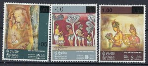 Sri Lanka 538-40 MNH 1978 Rock and Temple Paintings (ak1450)