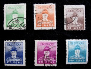 ROC - SCOTT# 1015,1017-1018,1020,1024 - MINT HINGED/USED - CAT VAL $ 172.55