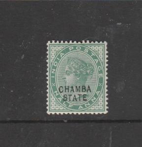 India Chamba state, 1887/95 1/2A MM SG 1