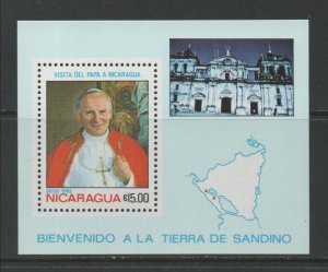 Thematic Stamps Others - NICARAGUA 1983 POPES VISIT MS mint