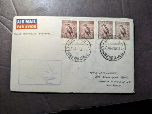 1951 Australia Airmail Souvenir Flight Cover Cineberra AC to Fitzroy Victoria