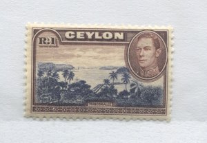 Ceylon KGVI 1938 1  rupee unmounted mint NH