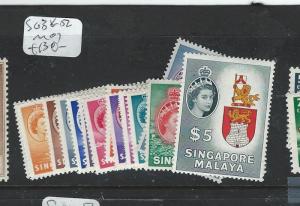 SINGAPORE (P2812B) QEII SET SG38-52  MOG
