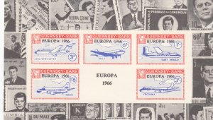 Sark 1966 Europa Miniature Sheet JFK Border NHM