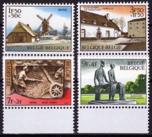 ZAYIX Belgium B855-B858 MNH Museums Sculptures Paintings 071823S171M