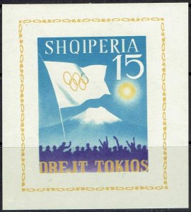 Albania 1964 MNH Stamps Souvenir Sheet Scott 734 Imperf Sport Olympic Games