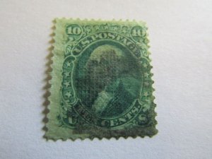 US STAMPS Scott # 89 USED, E Grill 1867,  CV. $350.00
