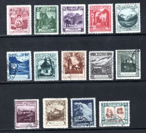 Liechtenstein #94-107  Used    VF   CV $893.30 ....   3510042