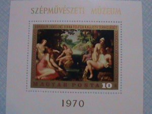 HUNGARY STAMP: 1970-SC#2030-DIANA & CALLISTO- FAMOUS PAINTING-MINT STAMP S/S