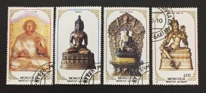 Mongolia  1988 #1692-4,96, Buddhist Deities, Used/cto.