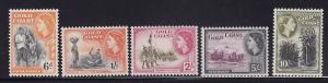 Gold Coast Scott #'s 155 - 159 VF never hinged nice colors cv $ 58 ! see pic !