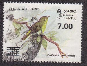 Sri Lanka # 780A, Ceylon White-Eye, Used. 1/2 Cat.