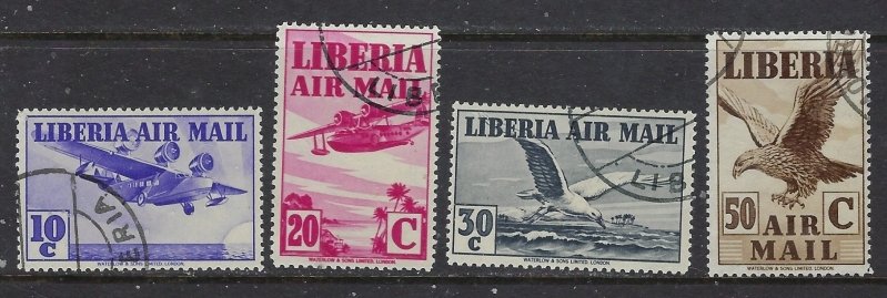 Liberia C9-12 CTO 1938 part set (ap6461)