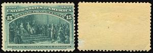 US #238 SCV $200. F/VF mint lightly hinged, Terrific Color and Fresh! Very ni...