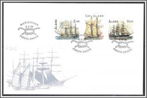 Aland 1988 #31-33 Sailing Ships FDC