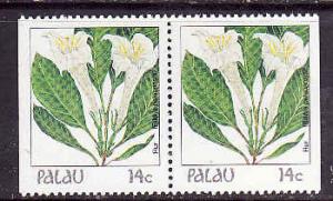 Palau-Sc#130a-Unused NH booklet pair-14c-Indigenous Flower-1987-88-